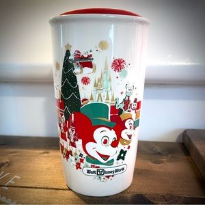 Disney World Starbucks Christmas Holidays 2021 Ceramic Hot Cold Travel Cup NWT